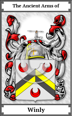 Winly Family Crest Download (JPG)  Book Plated - 150 DPI