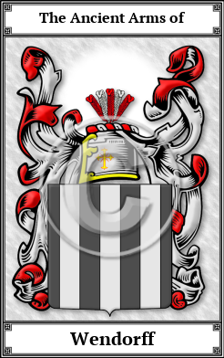 Wendorff Family Crest Download (JPG) Book Plated - 600 DPI
