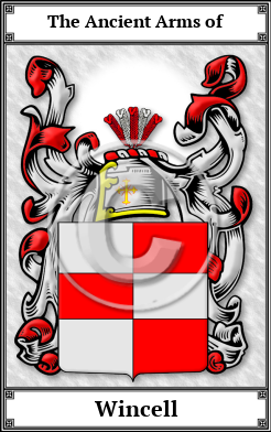 Wincell Family Crest Download (JPG)  Book Plated - 150 DPI