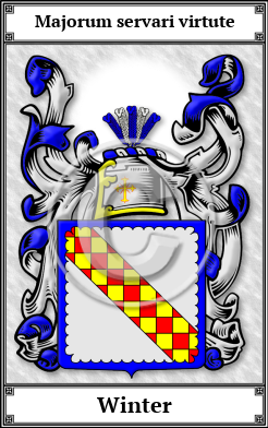 Winter Family Crest Download (JPG)  Book Plated - 150 DPI