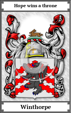 Winthorpe Family Crest Download (JPG)  Book Plated - 150 DPI