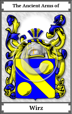 Wirz Family Crest Download (JPG) Book Plated - 600 DPI