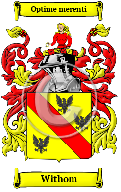 Withom Family Crest/Coat of Arms