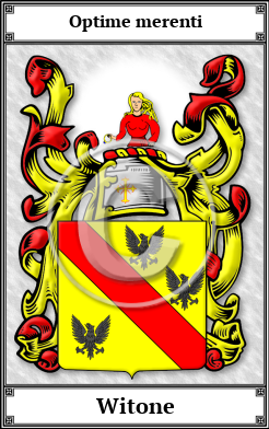 Witone Family Crest Download (JPG)  Book Plated - 150 DPI