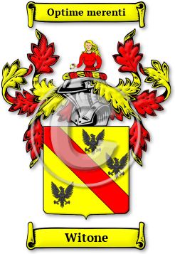 Witone Family Crest Download (jpg) Legacy Series - 150 DPI