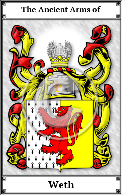 Weth Family Crest Download (JPG) Book Plated - 600 DPI