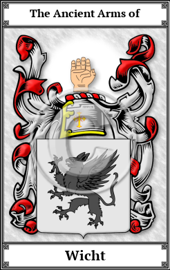 Wicht Family Crest Download (JPG)  Book Plated - 150 DPI