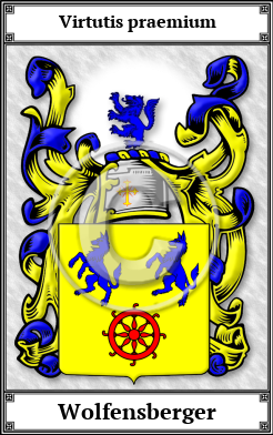 Wolfensberger Family Crest Download (JPG)  Book Plated - 150 DPI