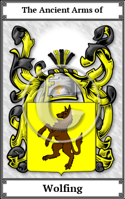 Wolfing Family Crest Download (JPG) Book Plated - 600 DPI