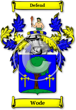 Wode Family Crest Download (jpg) Legacy Series - 150 DPI