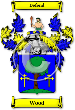 Wood Family Crest Download (jpg) Legacy Series - 150 DPI