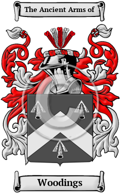 Woodings Family Crest/Coat of Arms