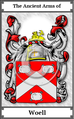 Woell Family Crest Download (JPG)  Book Plated - 150 DPI