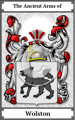 Wolston Family Crest Download (JPG)  Book Plated - 150 DPI