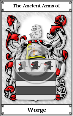 Worge Family Crest Download (JPG)  Book Plated - 150 DPI