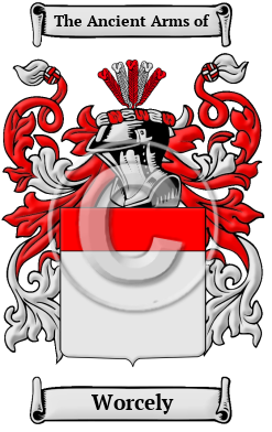 Worcely Family Crest/Coat of Arms