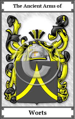 Worts Family Crest Download (JPG)  Book Plated - 150 DPI