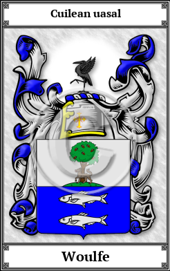 Woulfe Family Crest Download (JPG)  Book Plated - 150 DPI