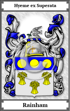 Rainham Family Crest Download (JPG) Book Plated - 600 DPI