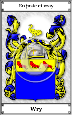 Wry Family Crest Download (JPG)  Book Plated - 150 DPI