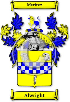 Alwright Family Crest Download (jpg) Legacy Series - 150 DPI