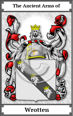 Wrotten Family Crest Download (JPG) Book Plated - 600 DPI