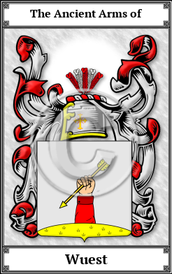 Wuest Family Crest Download (JPG)  Book Plated - 150 DPI