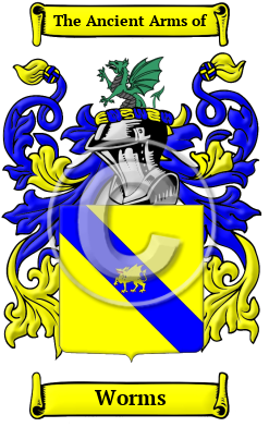 Worms Family Crest/Coat of Arms