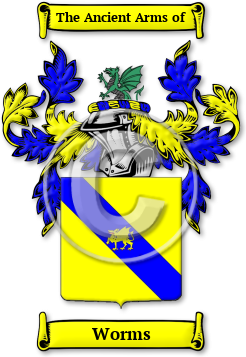 Worms Family Crest Download (JPG) Legacy Series - 300 DPI