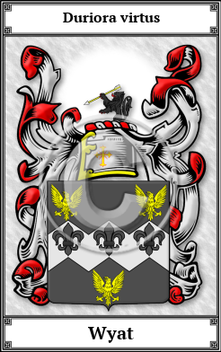 Wyat Family Crest Download (JPG) Book Plated - 600 DPI