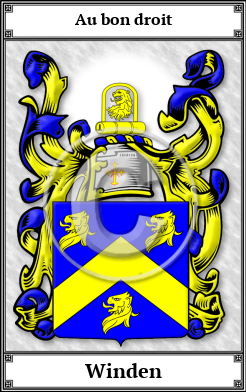 Winden Family Crest Download (JPG) Book Plated - 600 DPI