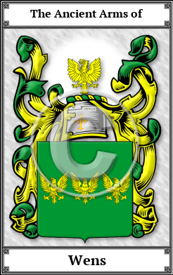 Wens Family Crest Download (JPG)  Book Plated - 150 DPI