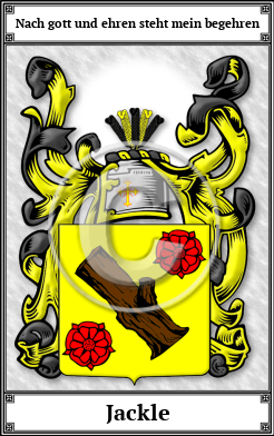 Jackle Family Crest Download (JPG)  Book Plated - 150 DPI