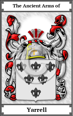 Yarrell Family Crest Download (JPG) Book Plated - 600 DPI