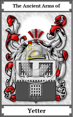 Yetter Family Crest Download (JPG)  Book Plated - 150 DPI