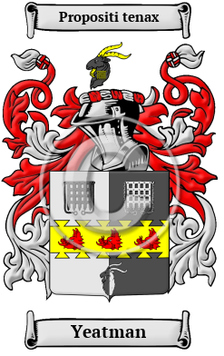Yeatman Family Crest/Coat of Arms
