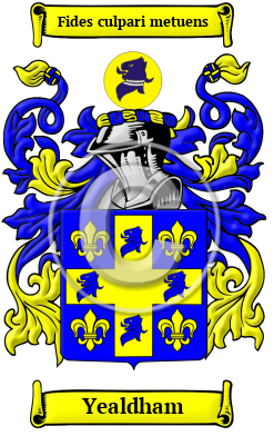 Yealdham Family Crest/Coat of Arms