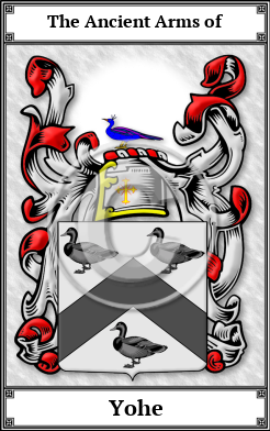 Yohe Family Crest Download (JPG)  Book Plated - 150 DPI