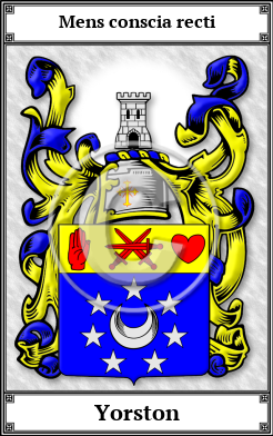 Yorston Family Crest Download (JPG)  Book Plated - 150 DPI