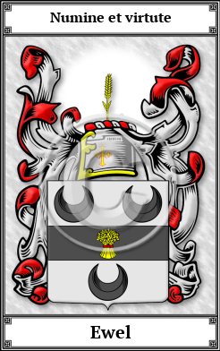 Ewel Family Crest Download (JPG)  Book Plated - 150 DPI