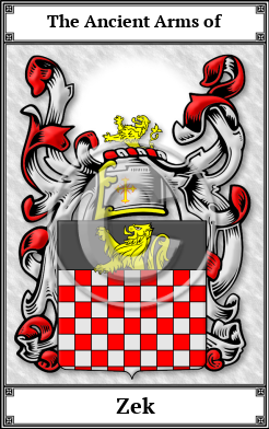 Zek Family Crest Download (JPG)  Book Plated - 150 DPI