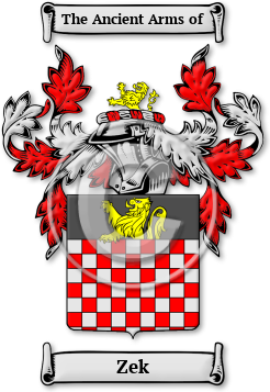 Zek Family Crest Download (jpg) Legacy Series - 150 DPI