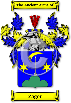 Zager Family Crest Download (jpg) Legacy Series - 150 DPI