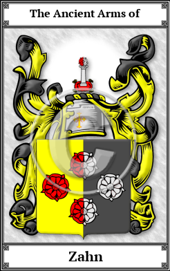 Zahn Family Crest Download (JPG)  Book Plated - 150 DPI