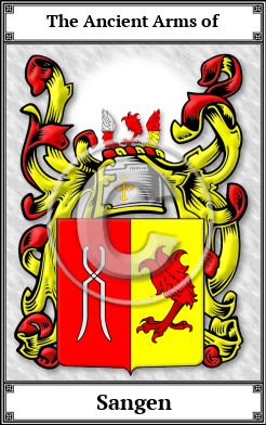 Sangen Family Crest Download (JPG)  Book Plated - 150 DPI