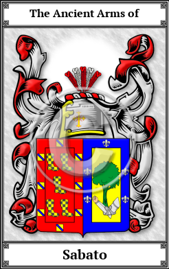 Sabato Family Crest Download (JPG)  Book Plated - 150 DPI