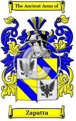 Zapatta Family Crest/Coat of Arms