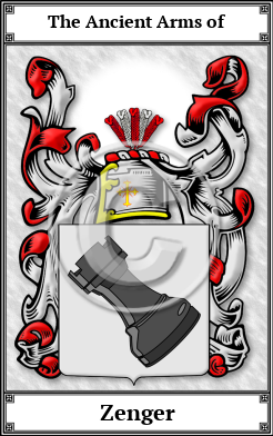 Zenger Family Crest Download (JPG)  Book Plated - 150 DPI