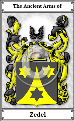 Zedel Family Crest Download (JPG) Book Plated - 600 DPI
