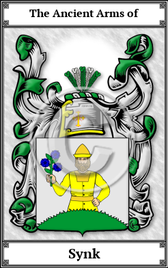 Synk Family Crest Download (JPG) Book Plated - 600 DPI